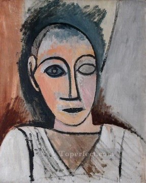Pablo Picasso Painting - Busto de un hombre 1907 Pablo Picasso